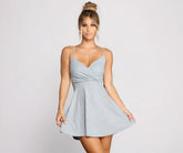 Moment of Shine Glitter and Rhinestone Skater Dress