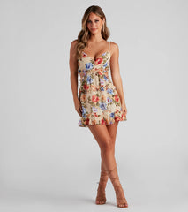 Sunday's Best Floral Cutout Dress