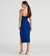 Shape Of You Crepe Cowl Midi Dress