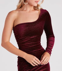 My Good Side Glitter Velvet Dress