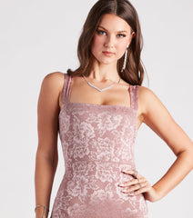 Cue The Charm Floral Sleeveless Midi Dress