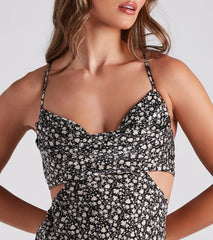 Go With The Flow Floral Midi Dress