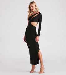 Dream Of Me Long Sleeve Cutout Maxi Dress
