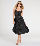 Set The Tone Halter A-Line Floral Midi Dress