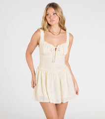 Love In The Air Lace Skater Mini Dress