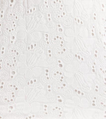 Sweet Lace-Up Cutout Eyelet Skater Dress