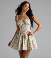 Feeling Pretty Cute Floral Skater Short Dress