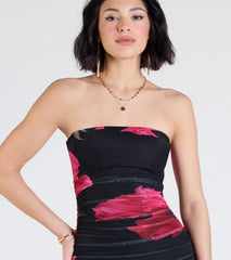 Perfect Petals Strapless Floral Maxi Dress