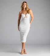 Simply A Statement Cutout Bodycon Midi Dress