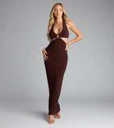 Savor The Moment Halter Cutout Maxi Dress