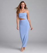 Sultry Mode Halter Cutout Maxi Dress