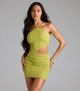 Striking A Pose Halter Cutout Mini Dress