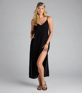 Casual Fave Flowy V-Neck Midi Dress