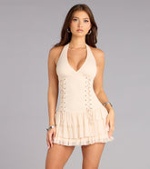 Twirl Agenda Chiffon Mini Dress