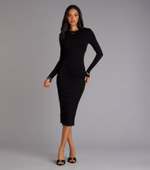 Bold Exit Backless Midi Dress