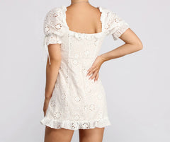 Day Dreamin' Eyelet Mini Dress