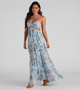 Bora Bora Floral Chiffon Maxi Dress