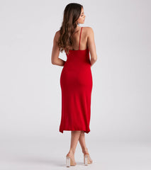 Back Of My Mind Crepe Slip Dress