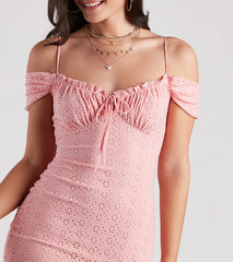 Sunny Daze Eyelet Tie Mini Dress