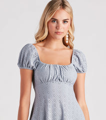 Cute Factor Eyelet Lace Skater Dress