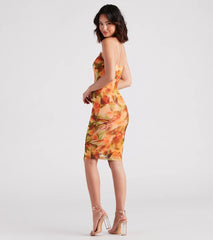 Vacay Queen Tropical Floral Midi Dress