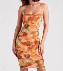 Vacay Queen Tropical Floral Midi Dress