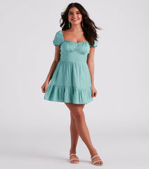 Sweet Like Honey Linen Skater Dress