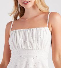 She Knows Style Eyelet Lace Skater Dress