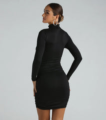 Chic In The City Turtleneck Mini Dress