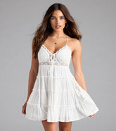 Sweetest Thing Strappy Back Halter Babydoll Dress
