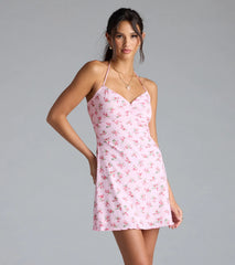 Falling For Charm Strappy Open Back Floral Mini Dress