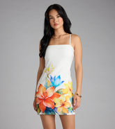Destination Vacay Tropical Floral Mini Dress