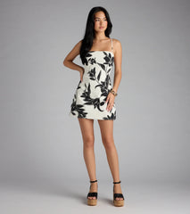 Destination Summer Tropical Linen Mini Dress