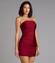 Instant Confidence Ruched Mini Tube Dress