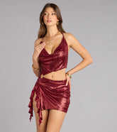 Heat Rush Metallic Cutout Mini Dress