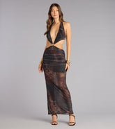 Edge of Allure Halter Maxi Dress