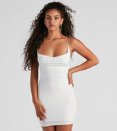 Chic Details Strappy Back Mini Dress