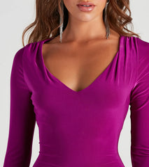 Chic Moves Long Sleeve Bodycon Mini Dress