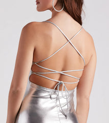 Bright And Beautiful Metallic Dress