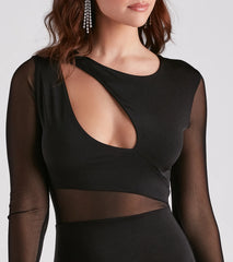 All Eyes On Me Mesh Cutout Dress