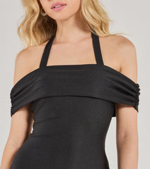 Step Out Looking Chic Off-The-Shoulder Mini Dress