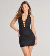 Stop The Show Lace Strappy Bodycon Mini Dress