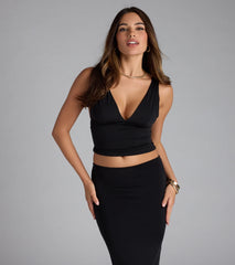 Serenade Me V-Neck Crop Top