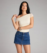 Flirty Angles One-Shoulder Crop Top