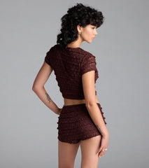 Good At Being Bad Lace Crop Top