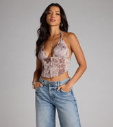 Love You Knot Halter Corset Top