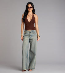 Twist The Night Halter Crop Top