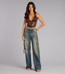 Night Instinct Halter Corset Top