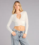 Hint of You Keyhole Crop Top