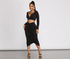 Excuse Me Miss Ruched Crop Top